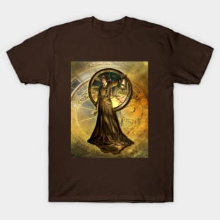 Steampunk Woman Mechanic with robot head T-Shirt